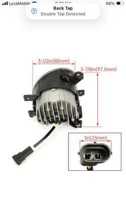 Fog Light For Infinite 2014-2020