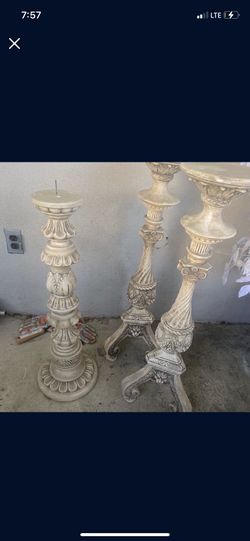 Set Of 3 Tuscan Candleholders 