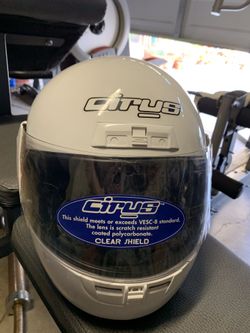 White Cirus motorcycle helmet