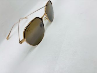 Maui Jim Gold Frame Aviator Sunglasses