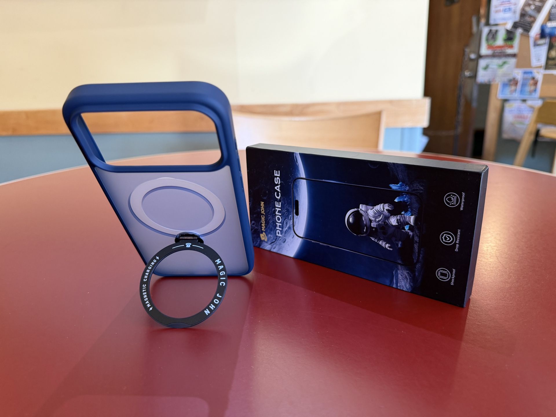 Brand New MAGIC JOHN 360 Degrees Rotating Magnetic Stand Phone Case for iPhone 17 PRO MAX SKU199-S1