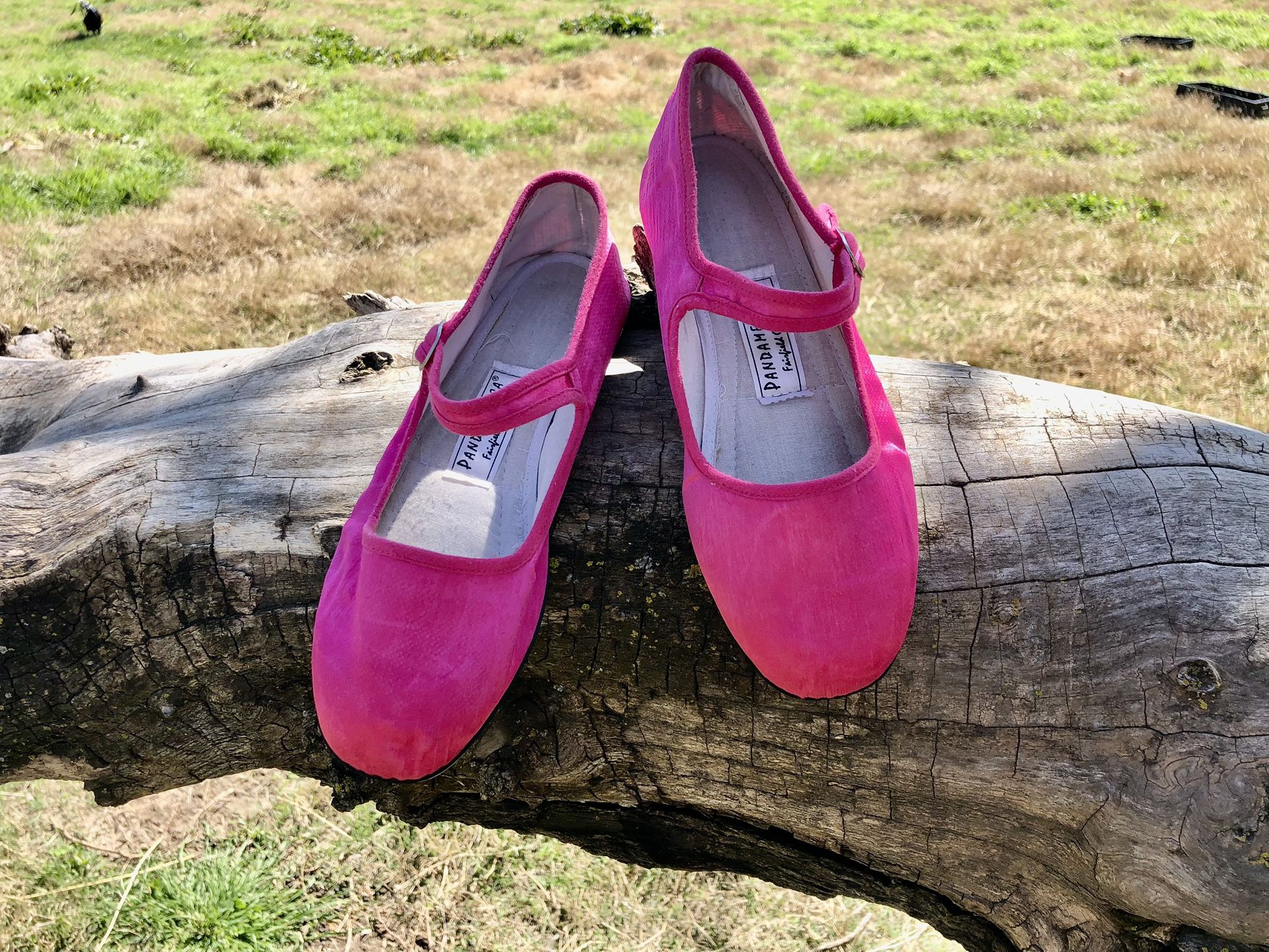 Fuchsia Satin Mary Janes