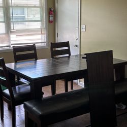 Dining Table - 3 Chairs and Bench