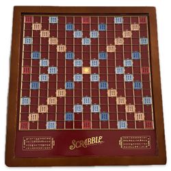 Scrabble Premiere Wood Luxury Edition With Rotating Board