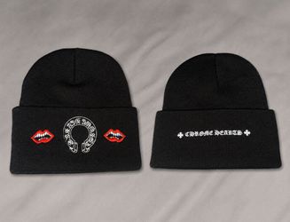 Chrome heart beanie