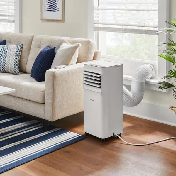 Vissani 5,000 BTU 115-Volt 3-in-1 Portable Air Conditioner Unit Cools up to 150 sq. ft. with Dehumidifier and Remote in White New 