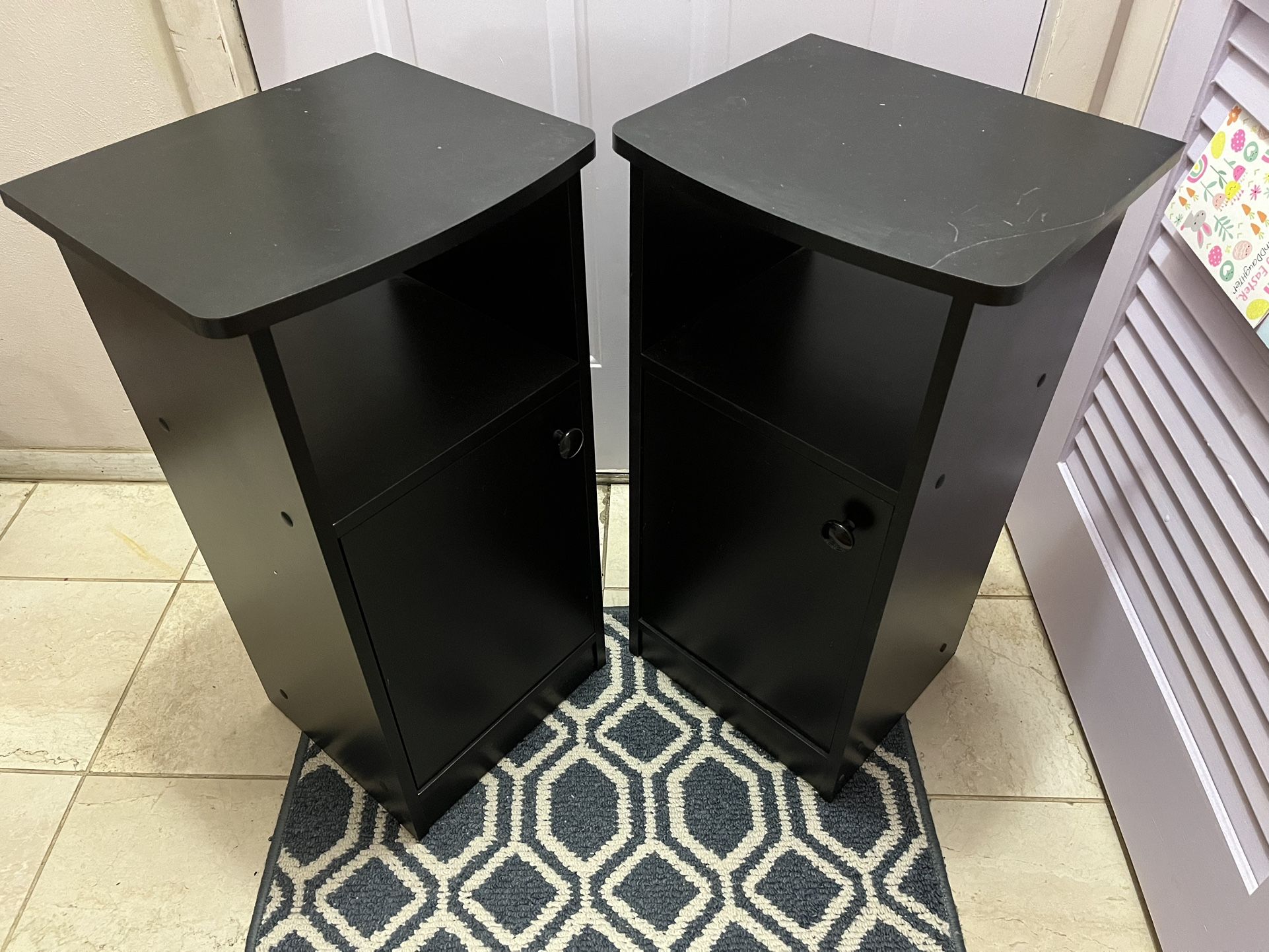 Black IKEA Nightstands