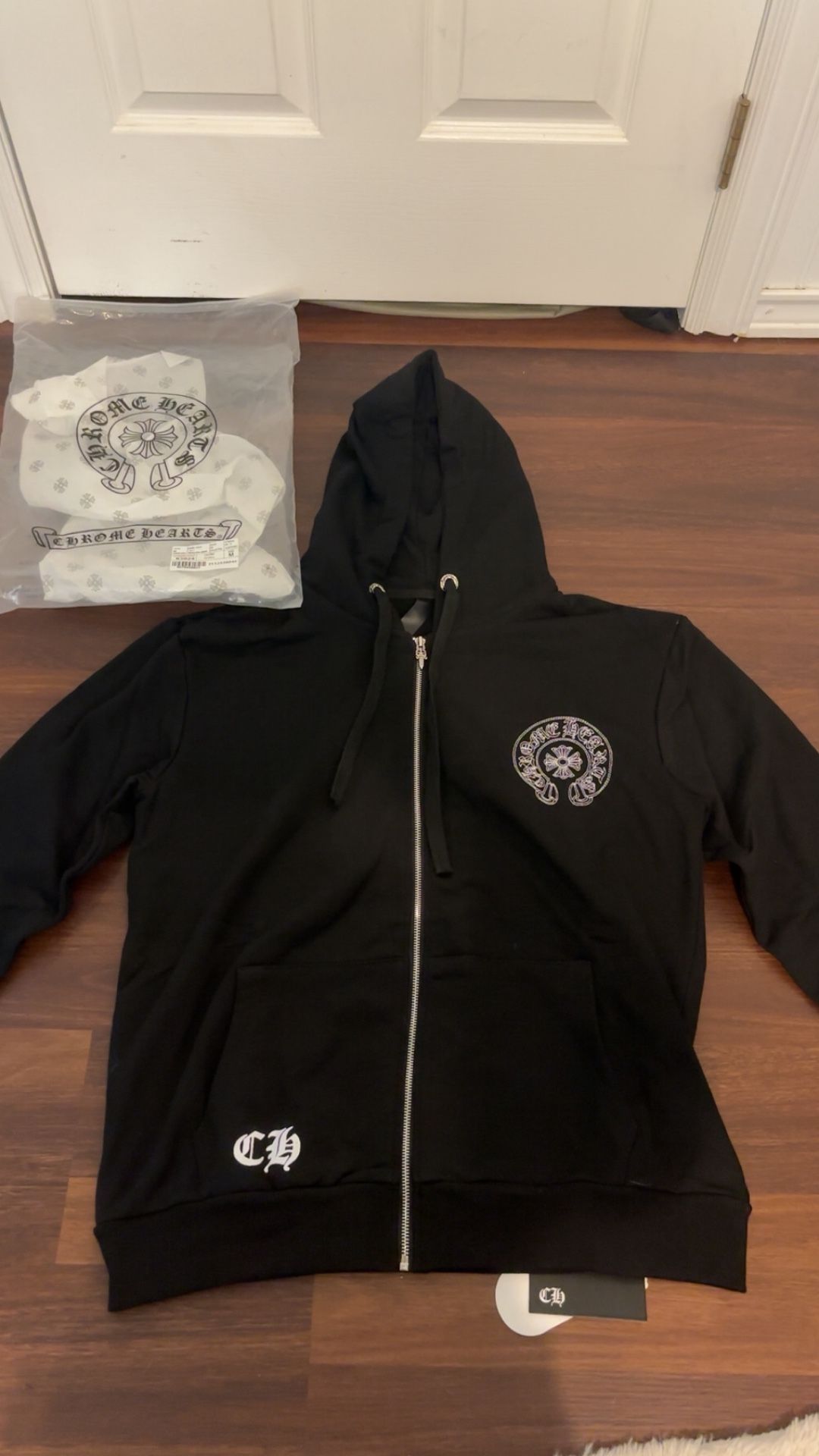 Chrome Hearts Men’s Horseshoe Zip-Up Hoodie