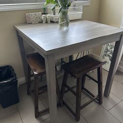 Square High Table With Stools
