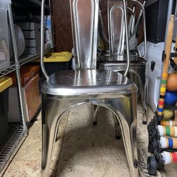 Metal Industrial Dining Chairs (set of 4)