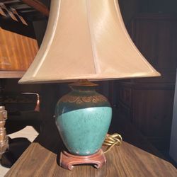 Awesome Vintage Turqoise Table Lamp