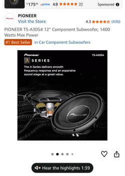 12” subwoofer pioneer