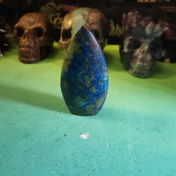 Azurite And Malachite Shatuckle Crystal Pear Shape 