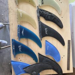 Assorted Surfboard Single Fins.