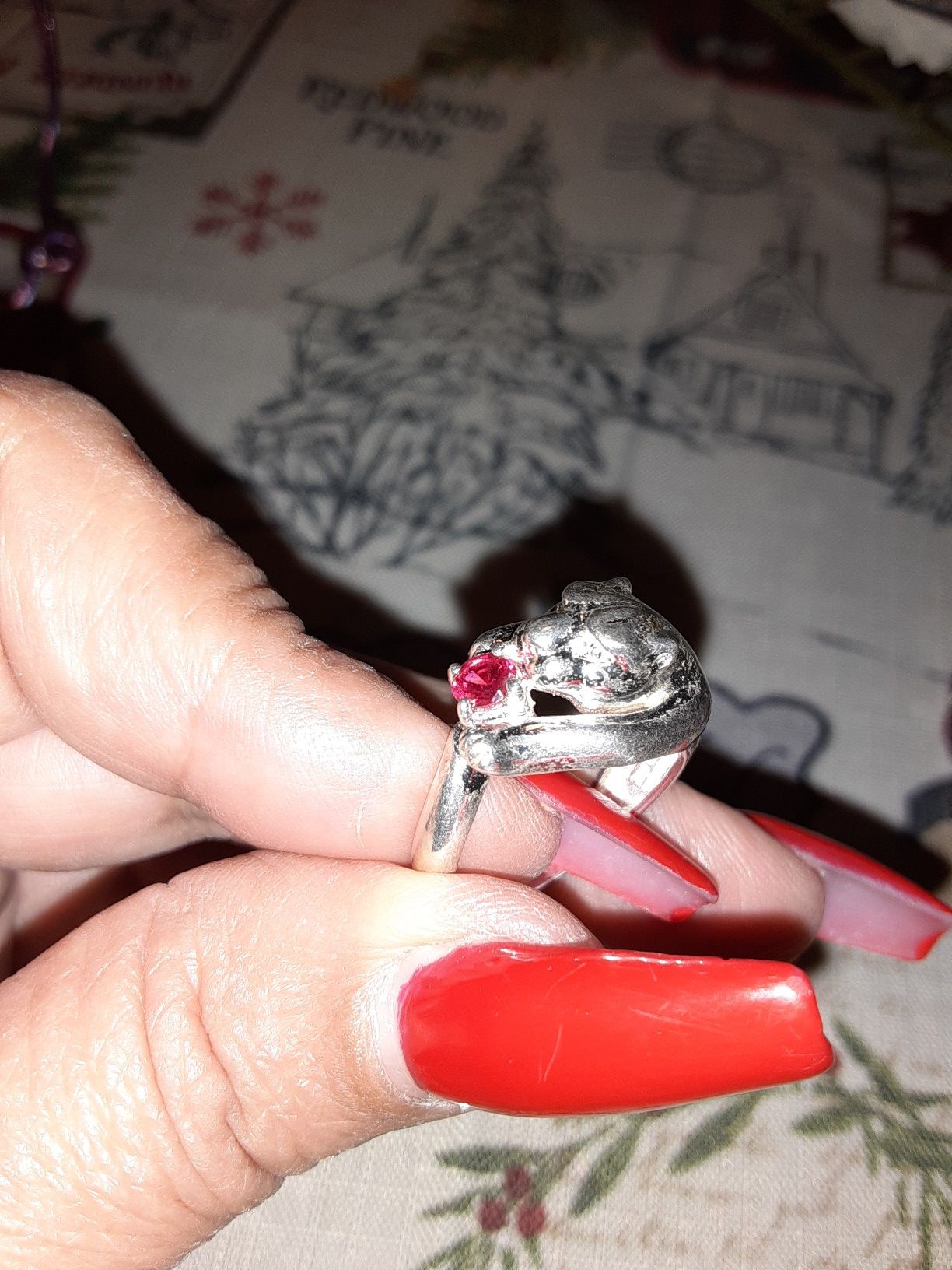 New. Panther ring. Sterling silver size 7