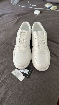 All White Leather Sneakers 