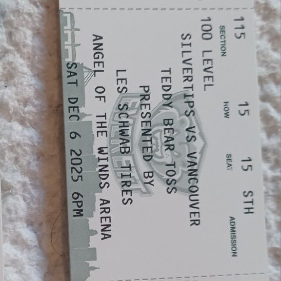 Silvertips Tickets Dec 6th