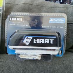 HART 40volt 4 ah lithium ion Battery BRAND NEW IN PACKAGE