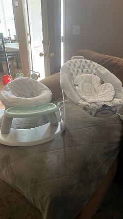 2-pack baby feeding chair and bouncer each -25 dollars