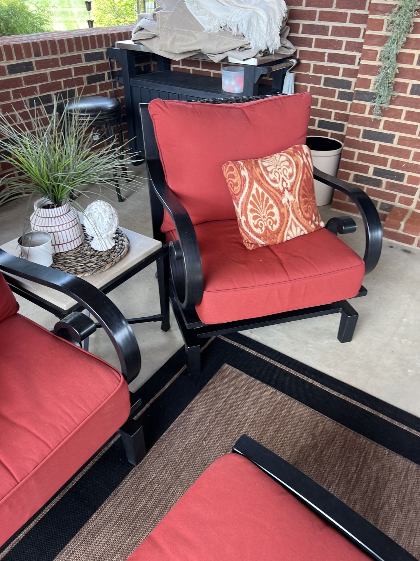 4 SUNBRELLA Outdoor Patio Cushions/W Toss Pillows—NO FURNITURE INCL