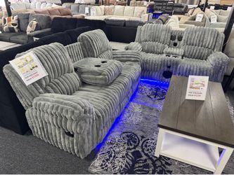 Recliner Sofa & Loveseat w/Bluetooth Speaker. 🚚WE DELIVER🚚