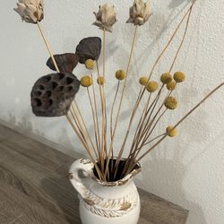 Rustic Vase And Flowers