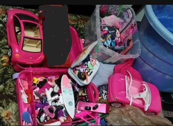 Gteat Gift For Collectors. Barbies, Barbie Accessories,  Barbie Car, My Little Ponys,And A Bunch Of Other Stuff