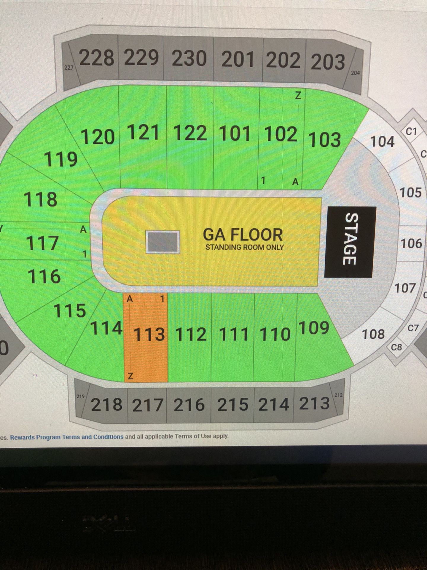 2 tix to Tyler the Creator concert 10/20/19 @ Gila River Arena. Lower level tix. Section 113, Row I seats 5&6.
