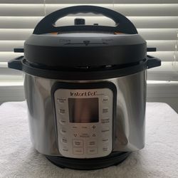 New Dented Instant Pot Duo Plus Multi Cooker 6 Quart V3  It is very dented as shown in the photos. However, everything works and it’s never been used,