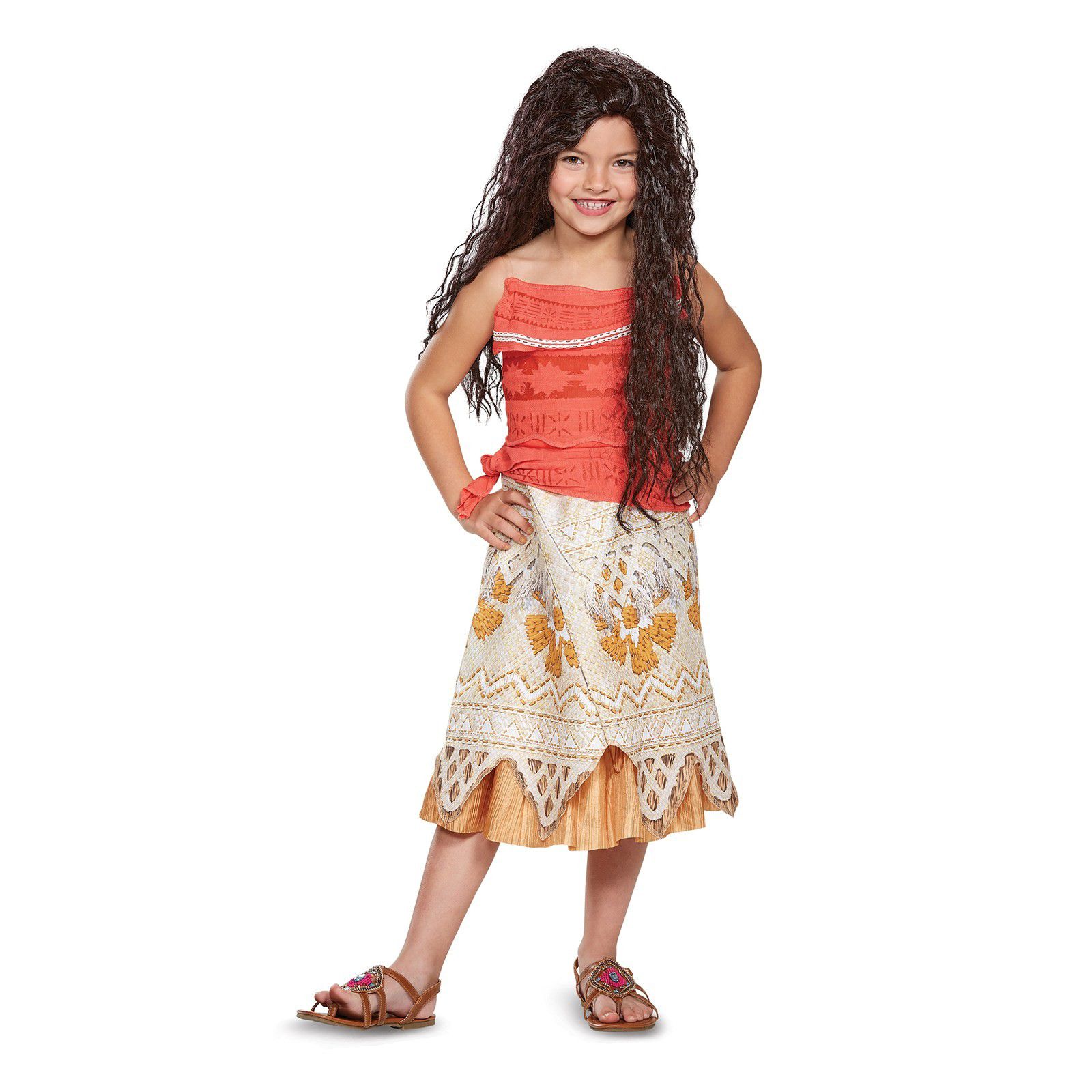Disney's Princess Moana Classic Costume Kids Size Med 9/10