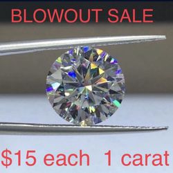 BLOWOUT SALE!! Moissanite Lab Created Round D colorless VVS1 Excellent Cut, For Engagement Ring Or Wedding Band, Women’s Jewelry, Custom Jewelry Etc. 