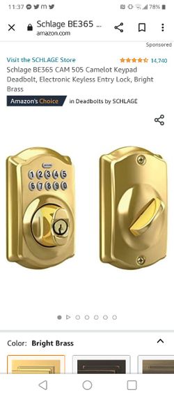 Schlage BE365 Keypad Deadbolt