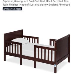 Dream On Me Hudson 3 In 1 Convertible Toddler Bed, espresso
