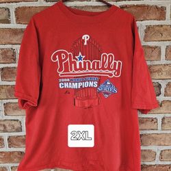 PHILADELPHIA PHILLIES PHINALLY 2008 WORLD SERIES CHAMPIONS T-SHIRT 