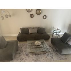 El Dorado Gray 3pc Couch Set 