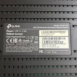 Tp-link Archer A7 AC 1750 Wireless Dual Band Gigabit Router