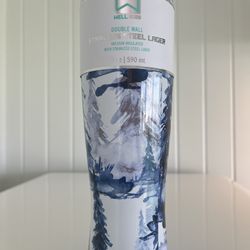 Decorative Blue Trees Stainless Steel Cup