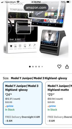 SUMK Tesla Model Y Juniper & Model 3 Highland Screen Protector