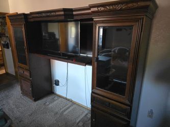 Solid wood heavy duty Entertainment Center