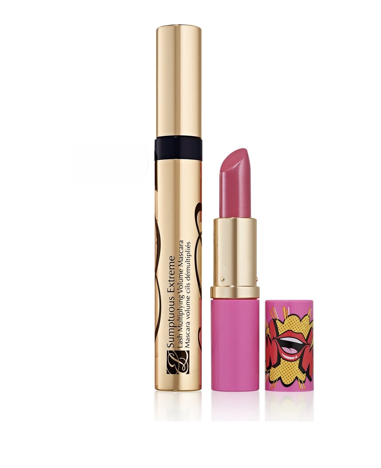 New—Estée Lauder Volume Mascara in Extreme Black Lipstick in Palm Beach Chic