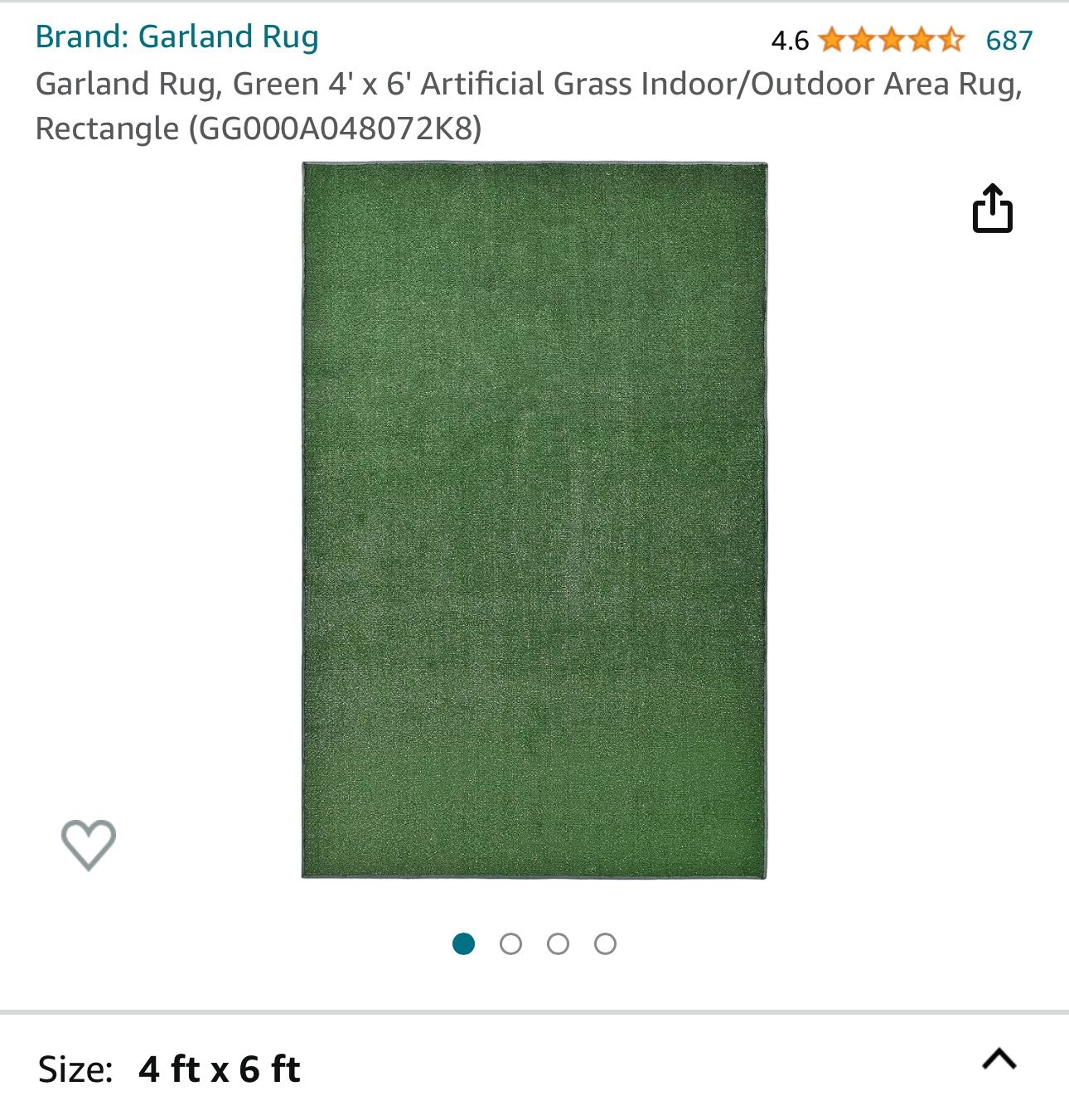 Artificial Grass Indoor/Outdoor Rugs - 2 Qty