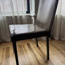 Trica Dining Chair – Solid Metal Frame – Great Reupholstery Project 