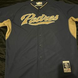 Y2K SD Padres Majestic Cool Base Jersey Size XXL