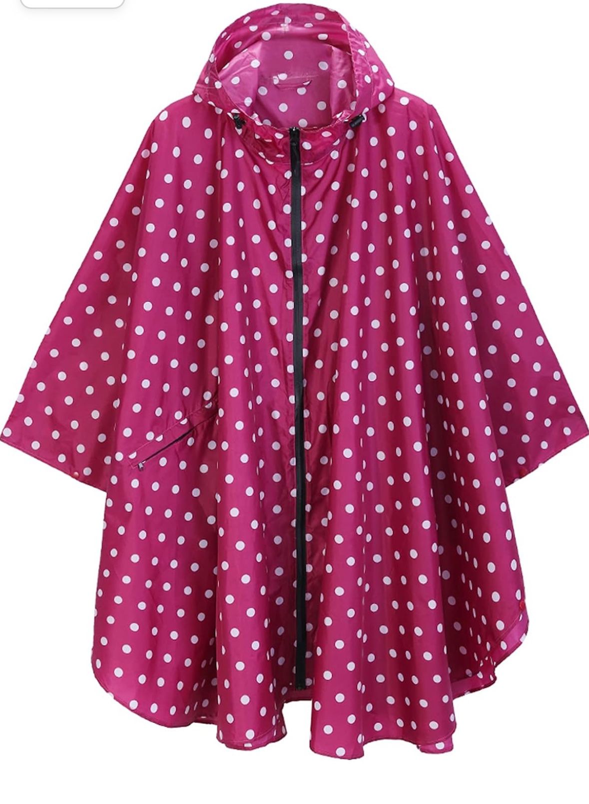 salamra Rain Poncho Jacket Coat Hooded Zipper Style for Women/Men/Adult with Pocket