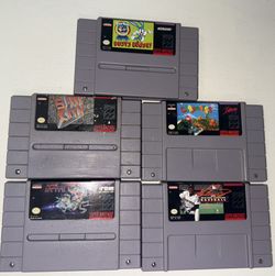 5 Super Nintendo Games —  Tested & Working SNES
