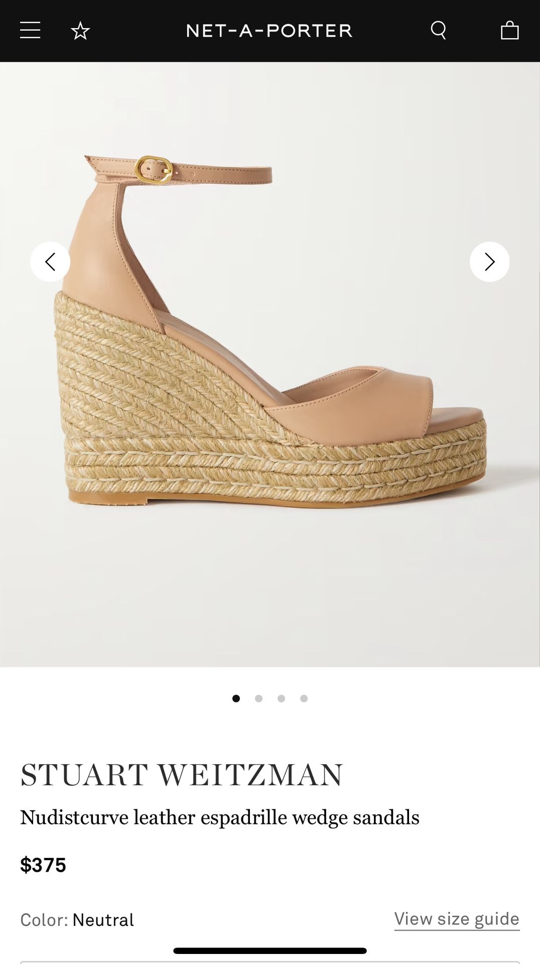 STUART WEITZMAN espadrille wedge sandals