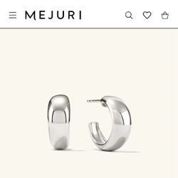 Sterling Silver Mejuri Chunky “Dome” Hoops