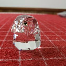 Swarovski Crystal Eagle Head Figurine Sculpture Paperweight Mint Signed