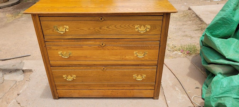 Antique Solid Oak Dresser