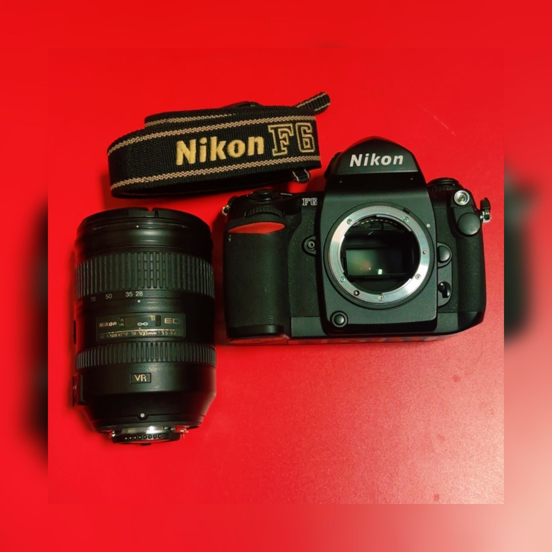Nikon F6 35mm Black SLR AF Film Camera, Nikon AF-S Nikkor 28-300mm